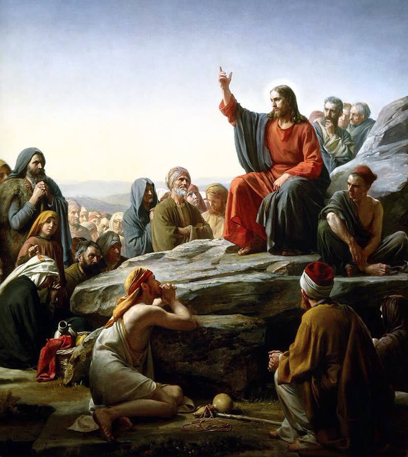 The Sermon on the Mount, painted by Carl Bloch